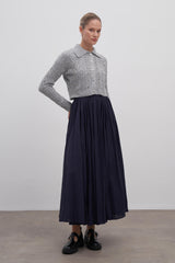 Pleated Maxi Skirt