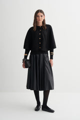 Pelerinli Triko Hırka