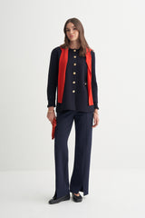 Fırfır Detaylı Triko Hırka