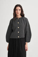 Büzgülü Çelik Örme Hırka