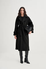 Uzun Maxi Kaşe Kaban