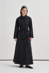 Volanlı Poplin Etek