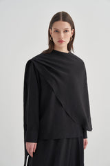 Shawl Detail Modal Blouse