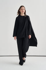 Blouse with Gold Accessories and Scarf