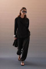 Paçası Lastikli Dökümlü Pantolon