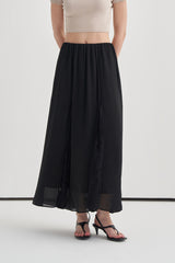 Dantel Detaylı Şifon Etek