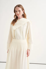 Poplin Şal Detaylı Bluz