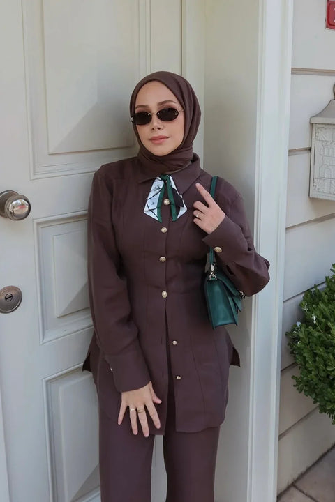 Feyza Hakyemez - Cool Suit with Gold Buttons