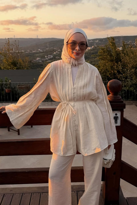 Şüheda'nın Tercihi Nervürlü Tencel Takım