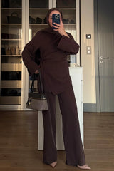 Aleyna Atalar's Choice Loose Fit Comfortable Trousers - Brown