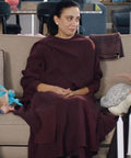 Nursema'nın Tercihi-Asimetrik Modal Etek Bordo - VESNA