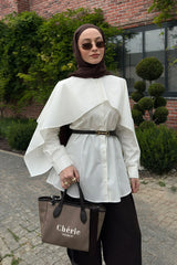 Şeyda Ateştepe'nin Tercihi Pelerinli Premium Gömlek