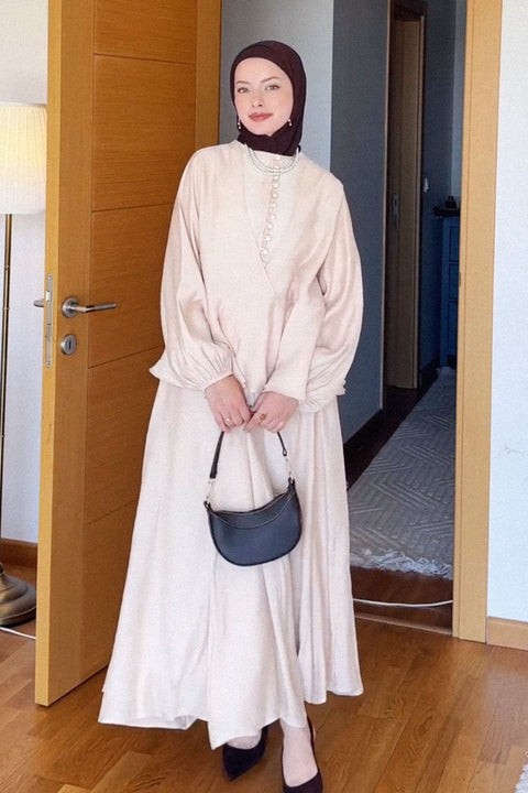 Şeyma Polat Damar'ın Tercihi Kaplama Düğmeli Takım - VESNA