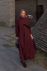 Feyza Hakyemez'in Tercihi-Asimetrik Modal Etek Bordo